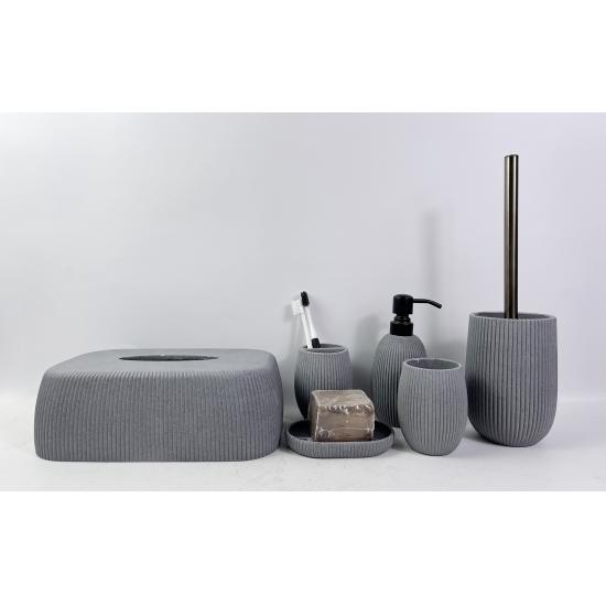 Resin bathroom accessory sets